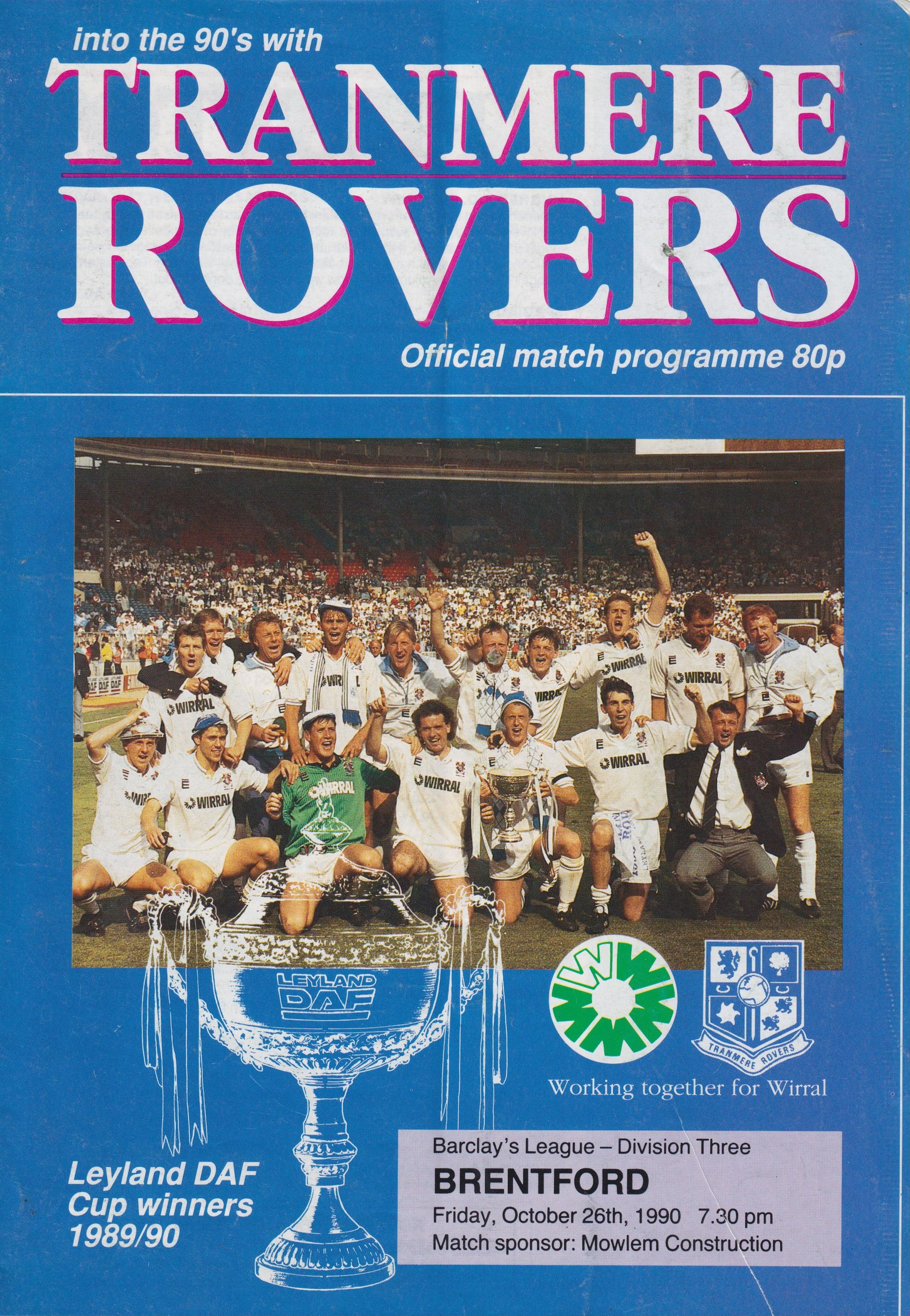 Tranmere Rovers v Brentford match programme